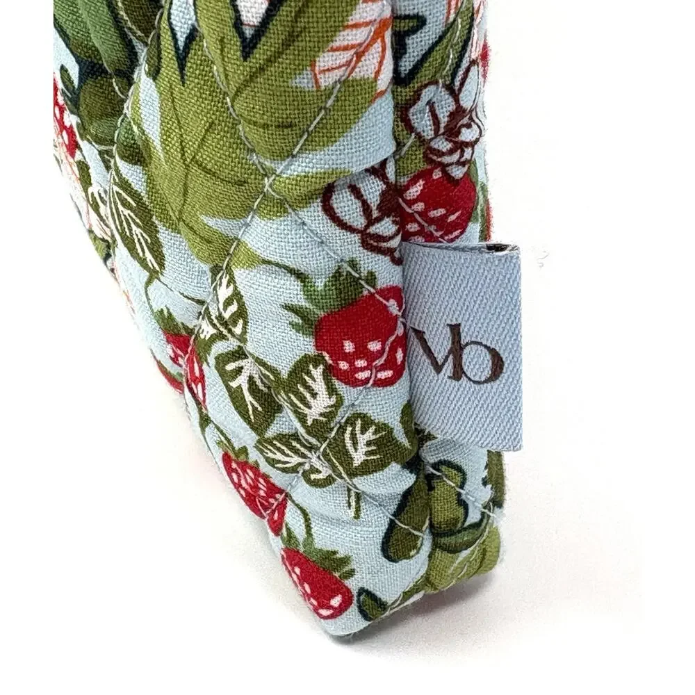 Vera Bradley Frogberry Garden Blue Laptop Pouch Cotton Up To 15 in Laptop Frogs